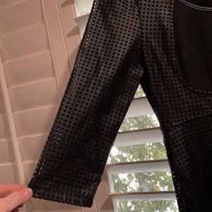 Sassy 3/4 sleeve LBD w leather detailing